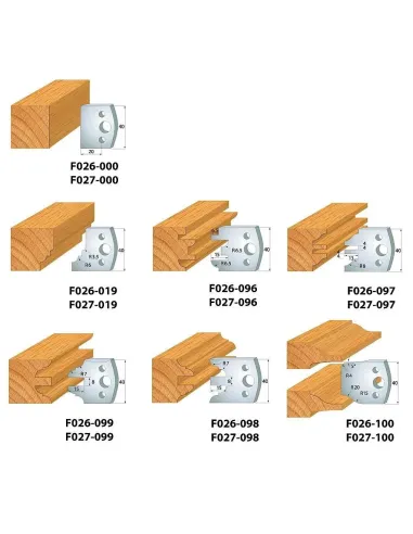 IGM Multiprofile Cutter Head, 7pc set MAN