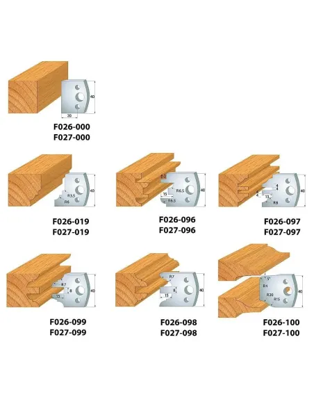 IGM Multiprofile Cutter Head, 7pc set MAN