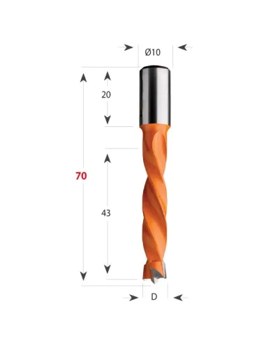 Dowel Drill 309 S10 L70 HW