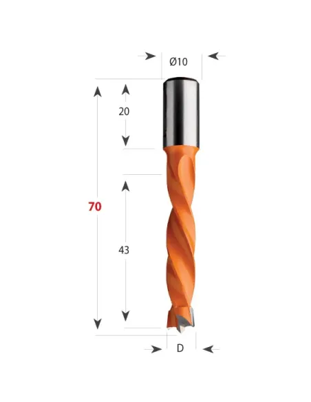 Dowel Drill 309 S10 L70 HW