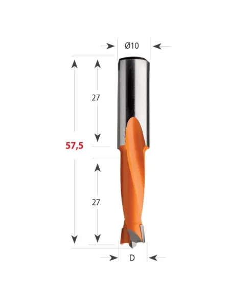 Dowel Drill 310 S10 L57,5 HW