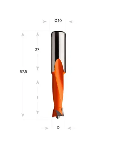 Dowel Drill 310 S10 L57,5 HW