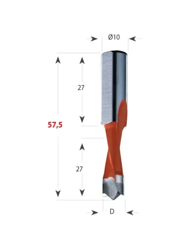 Dowel Drill 310 Xtreme S10 L57,5 HW