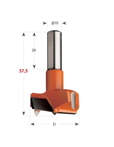 Hinge Boring Bit 317 S10 L57,5 HW