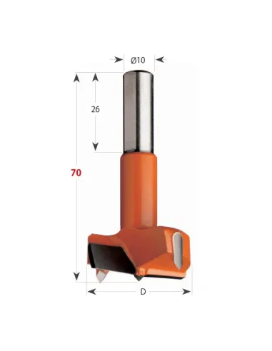 Hinge Boring Bit 369 S10 L70 HW