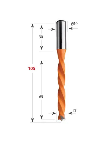 Dowel Drill 372 S10 L105 HW