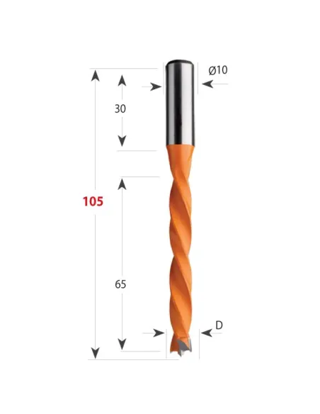 Dowel Drill 372 S10 L105 HW