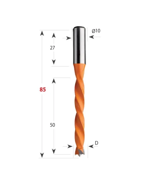 Dowel Drill 373 S10 L85 HW