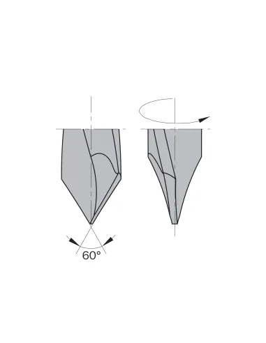 Dowel Drill 378 for through holes with Countersink S10 L70 HW