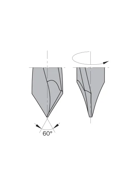 Dowel Drill 378 for through holes with Countersink S10 L70 HW