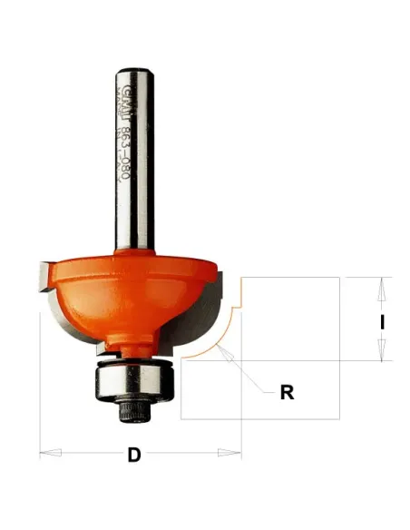 Cavetto Edge Mould, Bearing fitted