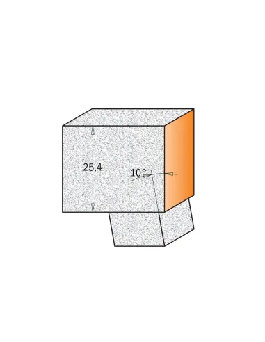 CMT C980.57 Solid Surface Sink and Trim Bit, Conical Bearing for CORIAN - D22x25,4 A10° L78 S12
