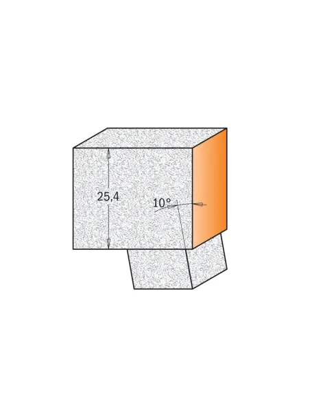 CMT C980.57 Solid Surface Sink and Trim Bit, Conical Bearing for CORIAN - D22x25,4 A10° L78 S12