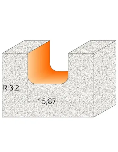 Straight Radius Bit for Corian