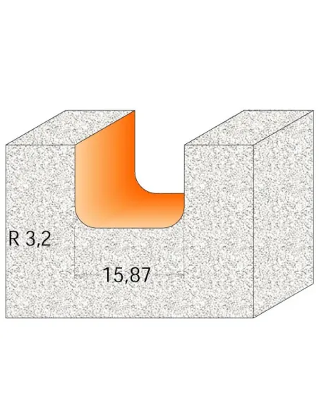 Straight Radius Bit for Corian