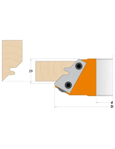 CMT 45° Lock Mitre Cutter Head MAN