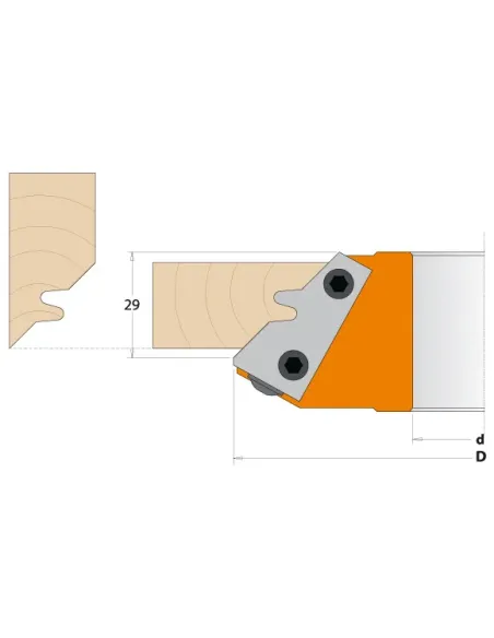 CMT 45° Lock Mitre Cutter Head MAN