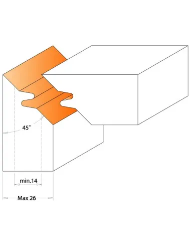 CMT 45° Lock Mitre Cutter Head MAN