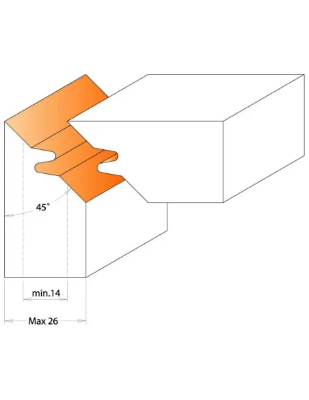 CMT 45° Lock Mitre Cutter Head MAN