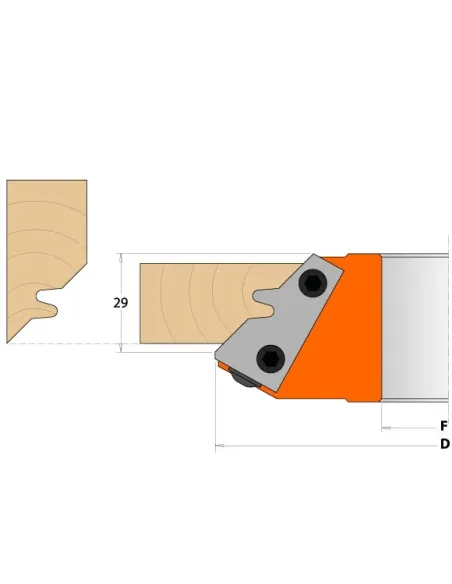 CMT 45° Lock Mitre Cutter Head MAN