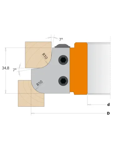 CMT Roundover and Cove Cutter Head R10 MAN