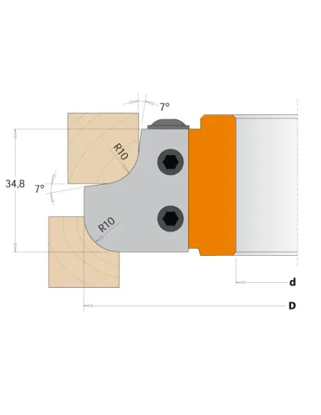 CMT Roundover and Cove Cutter Head R10 MAN