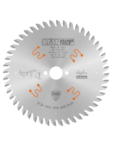 CMT CHROME Saw Blade for Laminated Board and Composites 