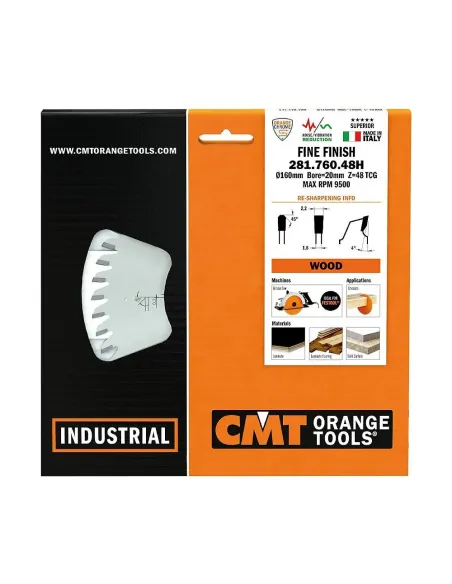 CMT CHROME Saw Blade for Laminated Board and Composites 