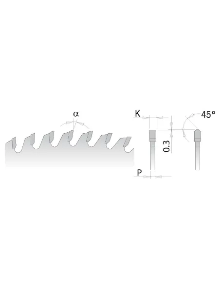 CMT CHROME Saw Blade for Laminated, Chipboard and MDF