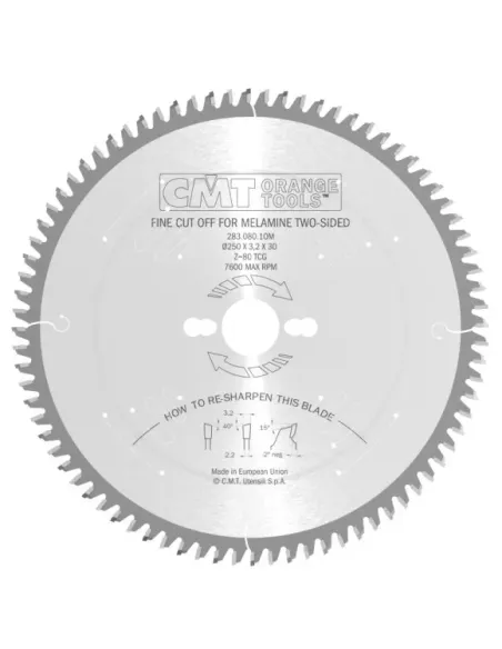 CMT Industrial C283 Saw Blade for Laminated Boards without Scorer