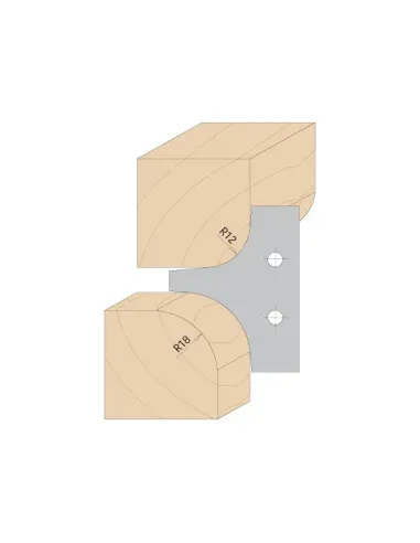 CMT Multiradius Roundover Cutter Head R15-R20 MAN