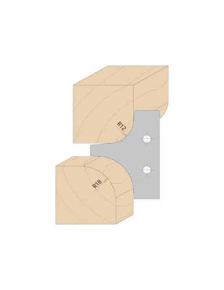 CMT Multiradius Roundover Cutter Head R15-R20 MAN