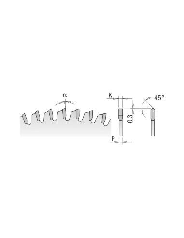 CMT Saw Blade for Non-ferrous Metal and Plastic 297