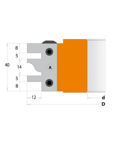 CMT One Piece Rail & Stile Cutter Head MAN