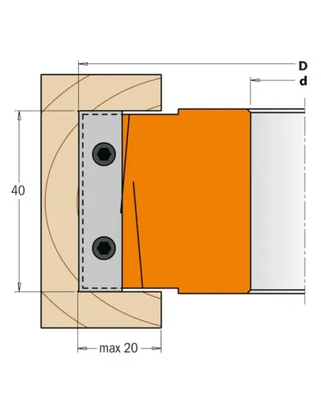 CMT Universal Cutter Head with Scorers MAN