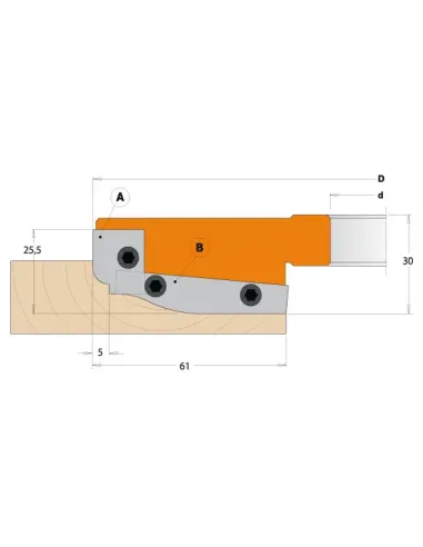 CMT Professional Raised Panel Cutter Head MAN