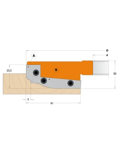 CMT Professional Raised Panel Cutter Head MAN