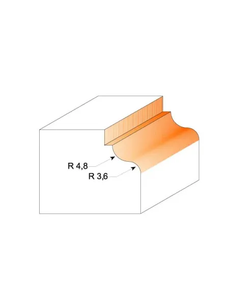 Ogee with Fillet Bit - R4,8-3,6 D34,2x13 S12 HW