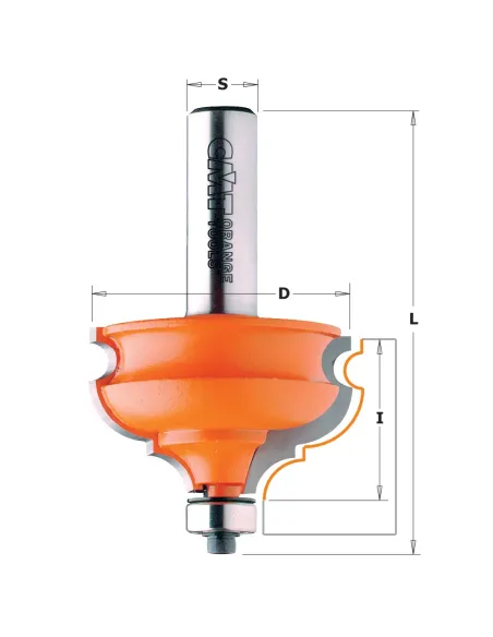 CMT C956 Molding Bit, Bearing fitted - D47,5x28,5 S12 HW