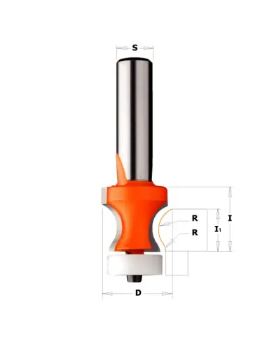 Profile Bit for CORIAN - D25,4 I22,2 R8 B15,87 S12