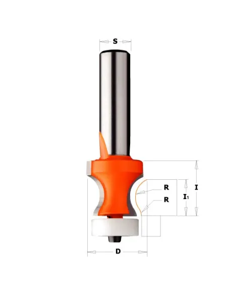 Profile Bit for CORIAN - D25,4 I22,2 R8 B15,87 S12