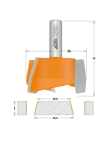 Repair Set for CORIAN, 2pcs, S12 mm,D47,5mm