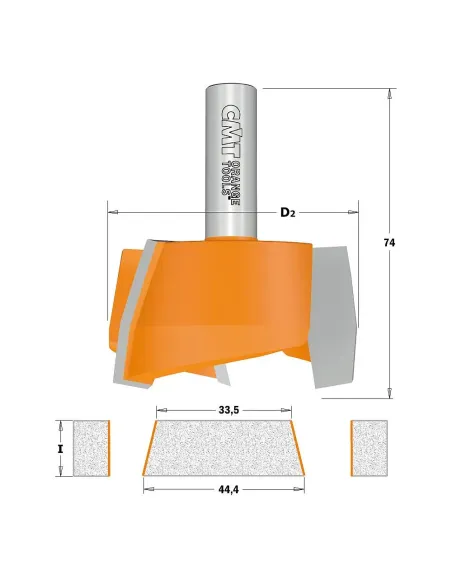 Repair Set for CORIAN, 2pcs, S12 mm,D47,5mm