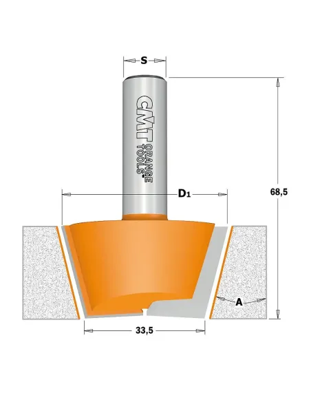 Repair Set for CORIAN, 2pcs, S12 mm,D47,5mm
