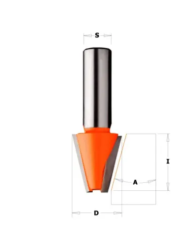 Chamfer Bit for Corian - D31,7 I22,2 A15° S12