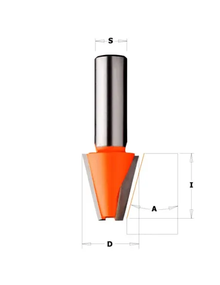Chamfer Bit for Corian - D31,7 I22,2 A15° S12