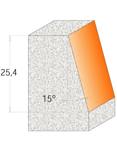 Chamfer Bit for Corian - D31,7 I22,2 A15° S12