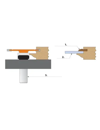 CMT GLAS Seal Rail for Glazed Doors 762 cm