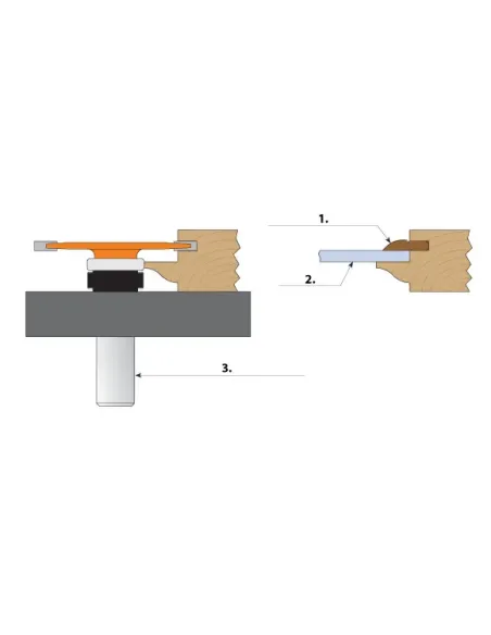 CMT GLAS Seal Rail for Glazed Doors 762 cm