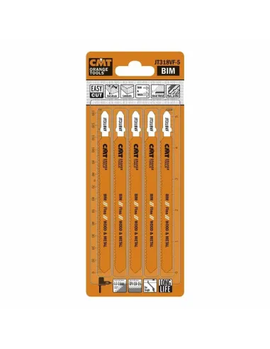CMT Jig Saw Blade BIM Fine Wood Metal 318 VF - L132 I100 TS1,7-2,6 (set 5pcs)